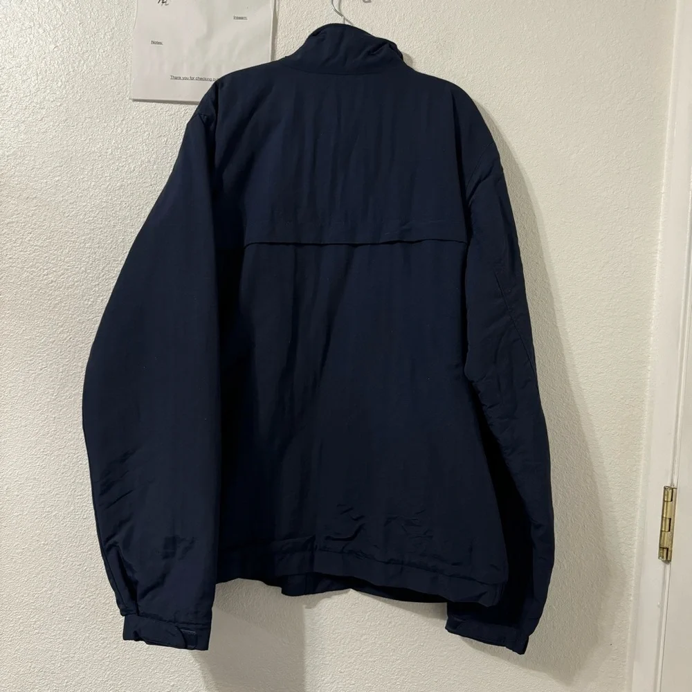 Eddie‎ Bauer Mens Blue Collared Zip Up Size XL Tall Thermore Insulated Outdoor